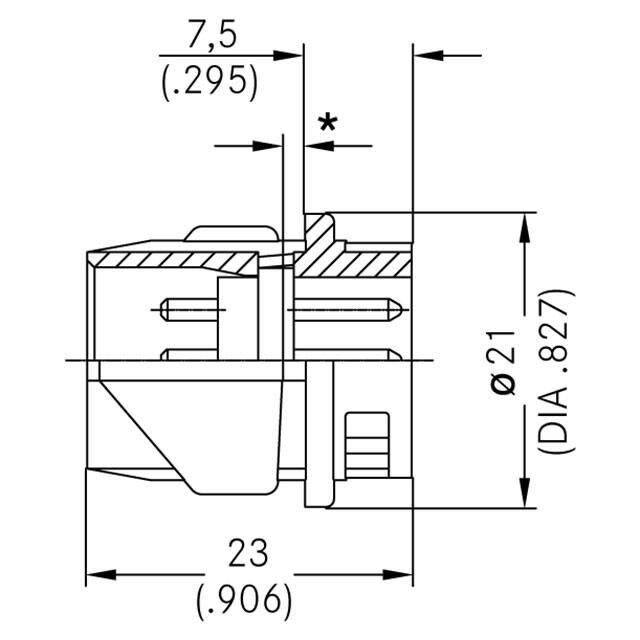 T 3436 500 Amphenol Tuchel Industrial  Assemblages de connecteurs circulaires